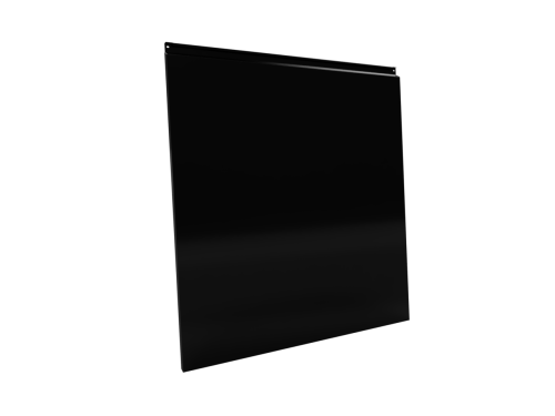 Фасадная кассета 1160х1140 закрытого типа, толщина 1,2 мм, RAL 9005 (Глубокий черный)