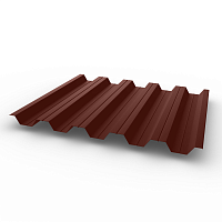 Профнастил НС35 - 0,65 - RAL 8012 оцинкованный, с полимерным покрытием (Полиэстер)