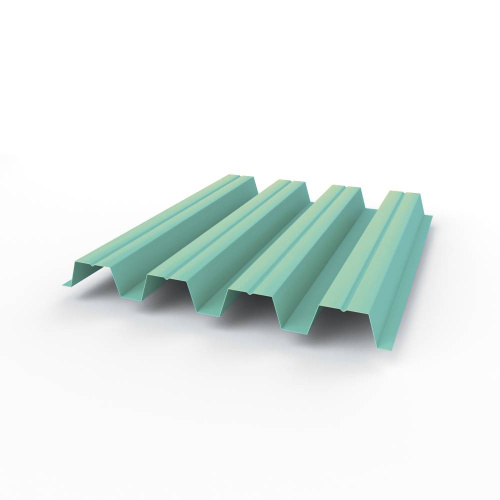 Профнастил оцинкованный с полимерным покрытием полиэстер Н57 buildstor 0,65х801мм RAL 6027 Светло-зелёный