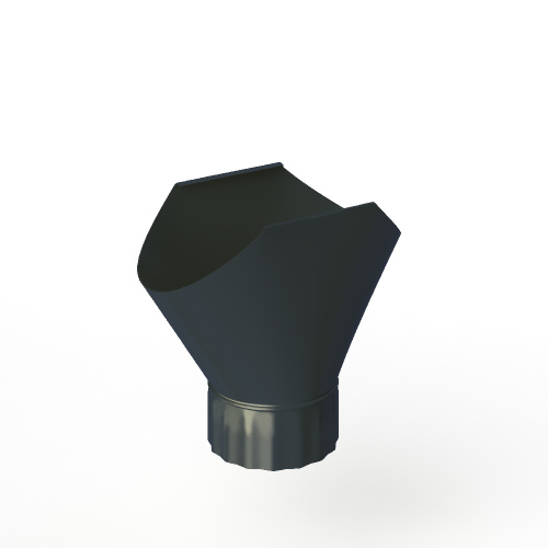 Воронка желоба оцинкованная накладная порошок ф150мм RAL 7016