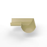 Угол 90 градусов водосточного желоба оцинкованный порошок ф180мм RAL 1014