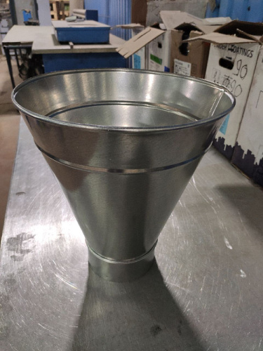 Воронка водосточная водосборная оцинкованная ф140х350мм