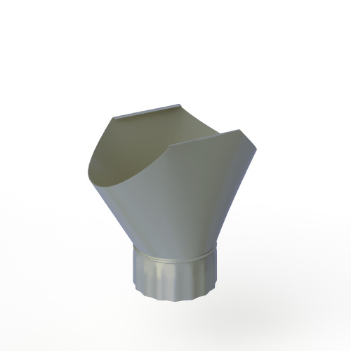 Воронка желоба оцинкованная накладная порошок ф220мм RAL 7042