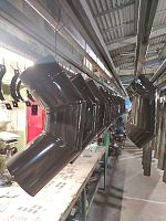 Колено водосточное оцинкованное порошок ф150мм RAL 8019