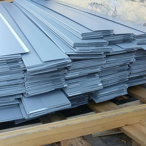 Планка примыкания боковая оцинкованная с порошковым покрытием 0,45мм ширина более 625 мм RAL 1014 фото 6