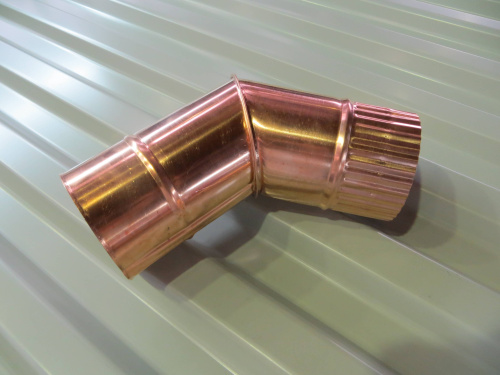 Колено водосточное медное ф90х400x400мм