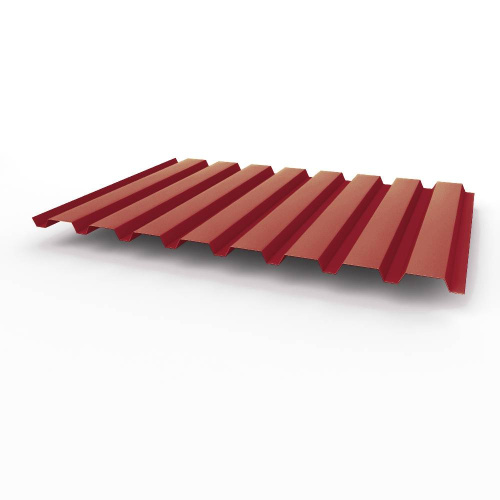 Профнастил оцинкованный с полимерным покрытием полиэстер С20 buildstor 0,45х1150мм RAL 3003 Рубиново-красный