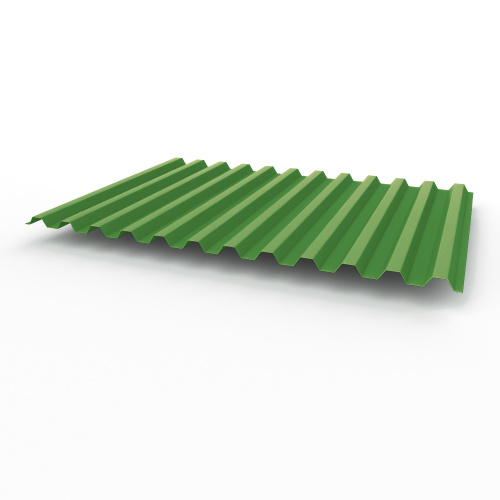 Профнастил оцинкованный с полимерным покрытием полиэстер С21 buildstor 0,55х1051мм RAL 6017 Майский зелёный Профнастил оцинкованный с полимерным покрытием полиэстер С21 buildstor 0,55х1051мм RAL 6017 Майский зелёный