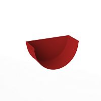 Заглушка желоба водосточного оцинкованная порошок ф120мм RAL 3000