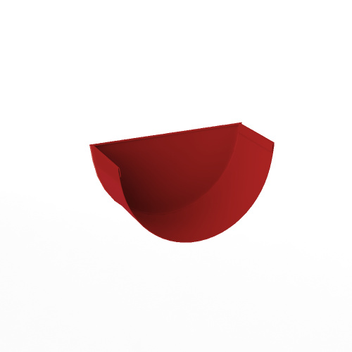 Заглушка желоба водосточного оцинкованная порошок ф120мм RAL 3000