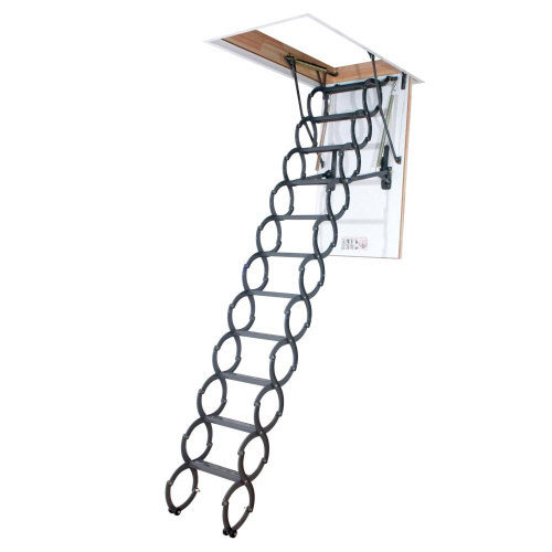 Лестница металлическая Fakro LST-B складная, ножничная 80*60см 280см