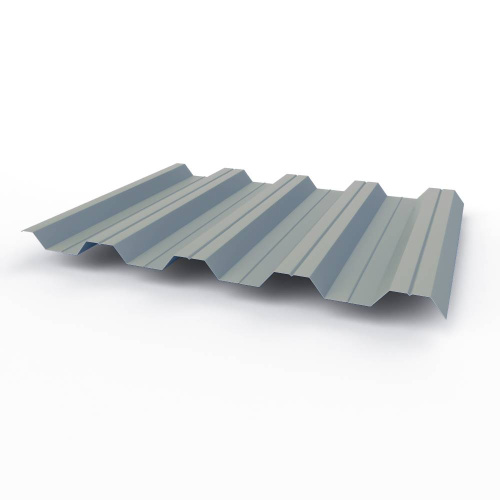 Профнастил оцинкованный с полимерным покрытием полиэстер НС44 buildstor 0,45х1047мм RAL 9006 Бело-алюминиевый