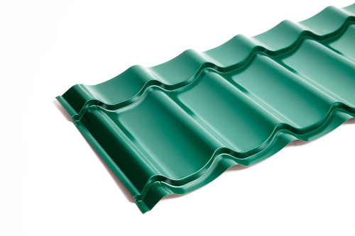 Металлочерепица Монтеррей классик оцинкованная с полимерным покрытием 0.4x1180мм  RAL 6005