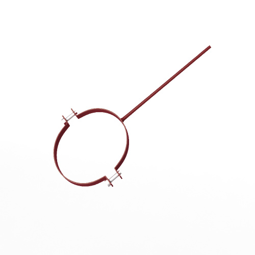 Крепление водосточный трубы сварное оцинкованное порошок ф90х10х250мм RAL 3011