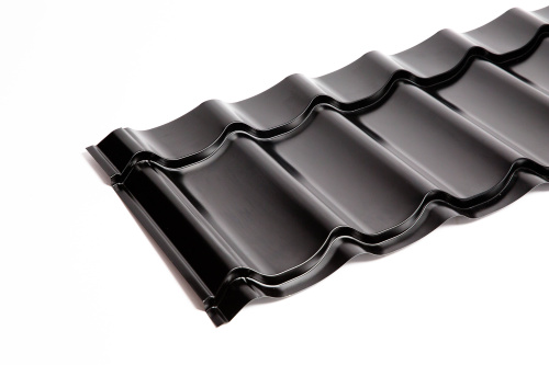 Металлочерепица Монтеррей классик оцинкованная с полимерным покрытием 0.5x1180мм  RAL 9005 фото 10