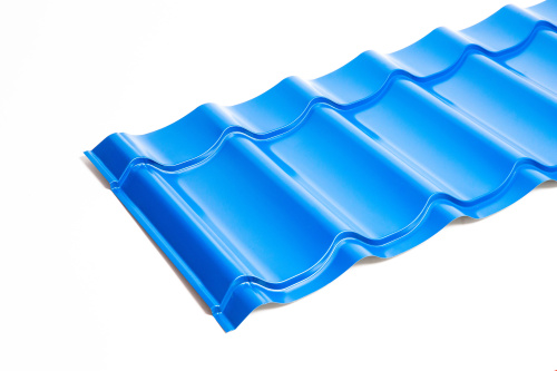 Металлочерепица Монтеррей классик оцинкованная с полимерным покрытием 0.45x1180мм  RAL 7005 фото 10