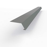 Карнизная планка RAL 7037 оцинкованная c порошковым покрытием 0,45мм