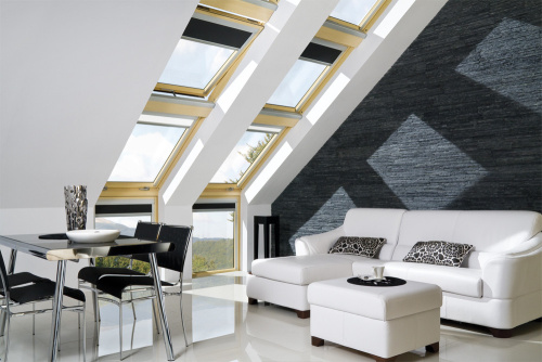 Окно мансардное дерево, лак ручка снизу Fakro FTP-V U4 ThermoPro Profi 55*78см фото 28