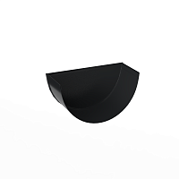 Заглушка желоба водосточного оцинкованная порошок ф120мм RAL 9004