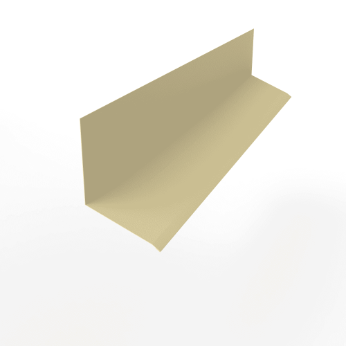 Планка примыкания к стене верхняя для фасада оцинкованная с порошковым покрытием 0,45мм RAL 1014 Планка примыкания к стене верхняя для фасада оцинкованная с порошковым покрытием 0,45мм RAL 1014