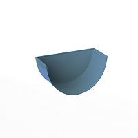 Заглушка желоба водосточного оцинкованная порошок ф120мм RAL 5024