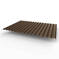 Профнастил оцинкованный с полимерным покрытием полиэстер С15 buildstor 0,5х1180мм RAL 8017 Шоколадно-коричневый
