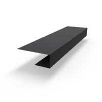 j планка RAL 9004 оцинкованная c порошковым покрытием 0,45мм