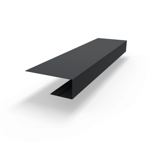 j планка RAL 9004 оцинкованная c порошковым покрытием 0,45мм