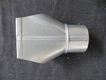 Воронка водосточного желоба оцинкованная накладная ф110мм