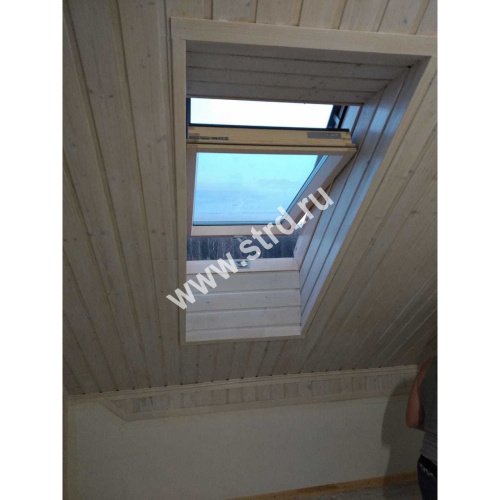 Окно мансардное дерево, лак ручка снизу Fakro FTS-V U2 (V22) Standart 78*160см фото 13