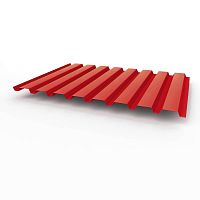 Профнастил оцинкованный с полимерным покрытием полиэстер С20 buildstor 0,45х1150мм RAL 3020 Транспортный красный