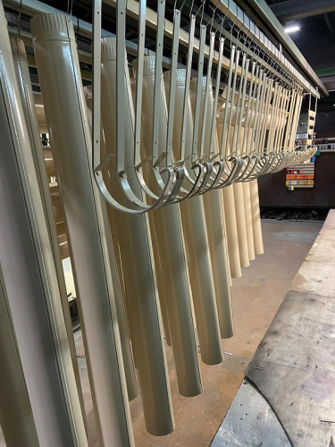 Труба водосточная оцинкованная порошок ф120х1250мм RAL 1014 Труба водосточная оцинкованная порошок ф120х1250мм RAL 1014