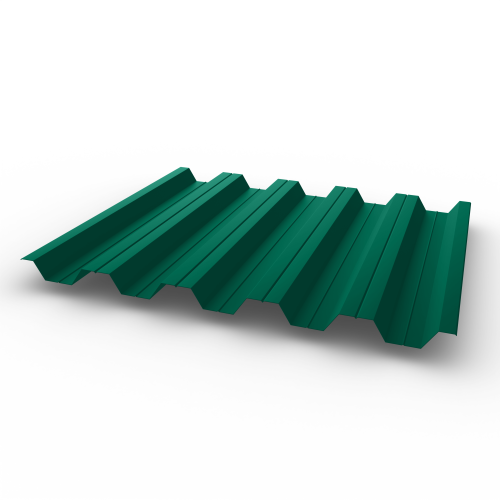 Профнастил НС35 - 0,45 - RAL 6016 оцинкованный, с полимерным покрытием (Полиэстер)