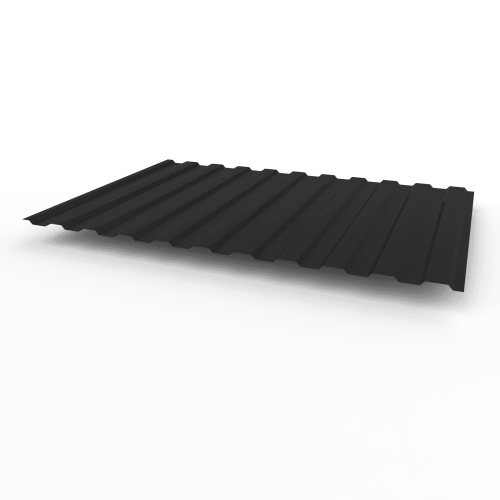 Профнастил оцинкованный с полимерным покрытием полиэстер С8 buildstor 0,6х1180мм RAL 9017 Транспортный чёрный