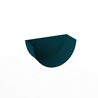 Заглушка желоба водосточного оцинкованная порошок ф120мм RAL 5020