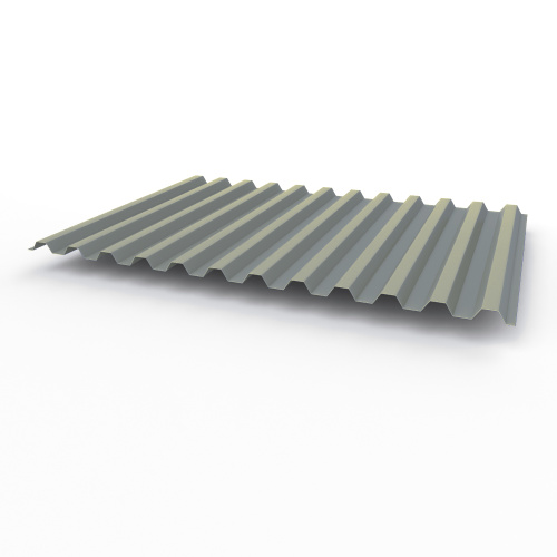 Профнастил оцинкованный с полимерным покрытием полиэстер С21 buildstor 0,6х1051мм RAL 7046 Телегрей 2
