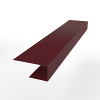 J-Профиль 18 мм RAL 3005 оцинкованный с порошковым покрытием 0,7 мм