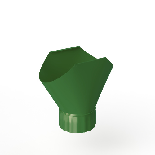 Воронка желоба оцинкованная накладная порошок ф120мм RAL 6010