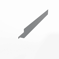Планка примыкания боковая оцинкованная с порошковым покрытием 0,45мм ширина более 625 мм RAL 7004