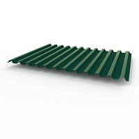 Профнастил оцинкованный с полимерным покрытием полиэстер С21 buildstor 0,45х1051мм RAL 6005 Зелёный мох
