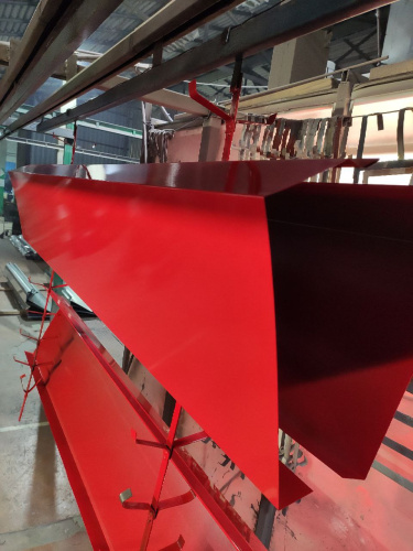 Парапет плоский RAL 3011 полиэстер 1 мм фото 2