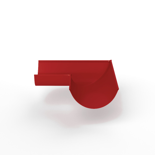 Угол 90 градусов водосточного желоба оцинкованный порошок ф220мм RAL 3000