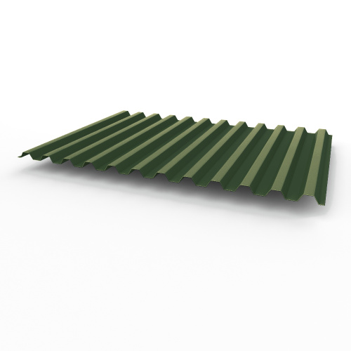 Профнастил оцинкованный с полимерным покрытием полиэстер С21 buildstor 0,55х1051мм RAL 6022 Коричнево-оливковый