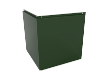 Угловая кассета 795х530 открытого типа, толщина 1,2 мм, RAL 6002 (Лиственно-зеленый)