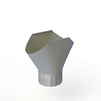 Воронка желоба оцинкованная накладная порошок ф150мм RAL 7004