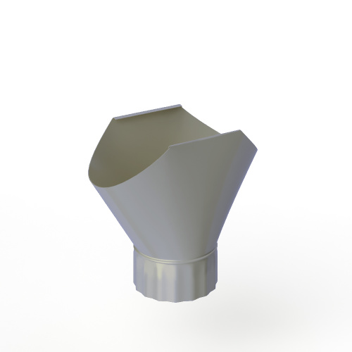 Воронка желоба оцинкованная накладная порошок ф150мм RAL 7004