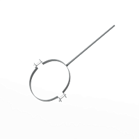 Крепление водосточный трубы сварное оцинкованное порошок ф220х10х250мм RAL 9023