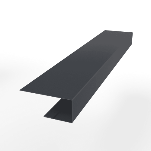 Планка завершающая оцинкованная с порошковым покрытием 0,45мм ширина менее 625 мм RAL 7024