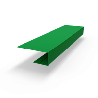 j планка RAL 6037 оцинкованная c порошковым покрытием 0,45мм