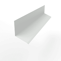 Планка примыкания к стене верхняя для фасада оцинкованная с порошковым покрытием 0,45мм RAL 9003